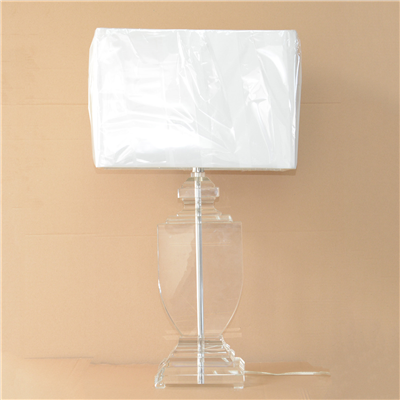 Narrow Urn Crystal Table Lamp with fabric lampshade modern table light for bedroom trophy novelty li