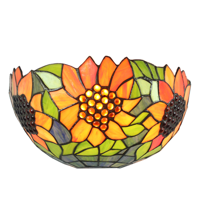 WL120023 12 inch sunny flower tiffany wall sconce wall light  stained glass  wall lamp 