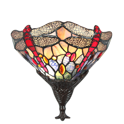 WL120030 12 inch dragonfly Tiffany wall sconce wall light  stained glass wall lighting 