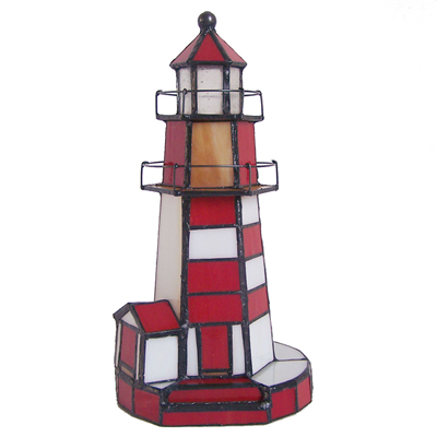 TLC00003-lighthouse tiffany lamp  accent lighting