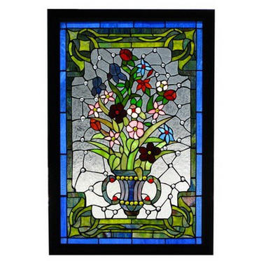 GP0020 tiffany glass panel flower stained glass window panel home decoration