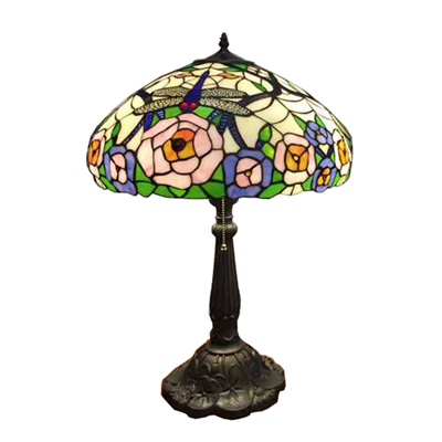TL160059 16 inch tiffany table lamp table lights Rose and dragonfly lamp 