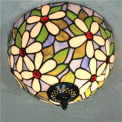 CE120003 12 inch Tiffany Style ceiling lamp Tiffany Bedroom Ceiling Light Flush Mount Ceiling Lighti