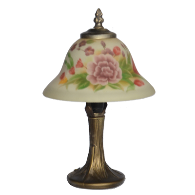 TRH080026 8 inch Reverse Hand Painted Lamp flower bell lampshade Grape glass  table 