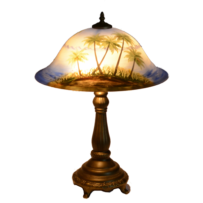 TRH160003 Reverse Hand-Painted Glass Table Lamp