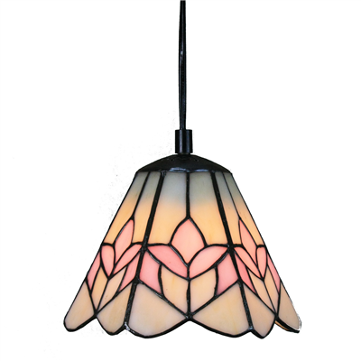 PL070004 7 inch Tiffany Style Stained Glass Hanging Lamp Ceiling Fixture