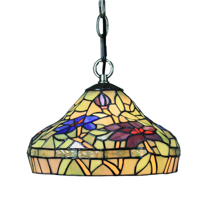 PL100003 10 inch Tiffany Style Flower 1-light Pendant Lamp with chain  hanging lamp