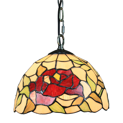 PL100018 10 inch Tiffany Style flower 1-light Pendant Lamp with chain  hanging lamp