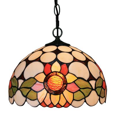 PL120008 12 inch Sunny flower Tiffany Style Pendant Lamp stained glass hanging lighting