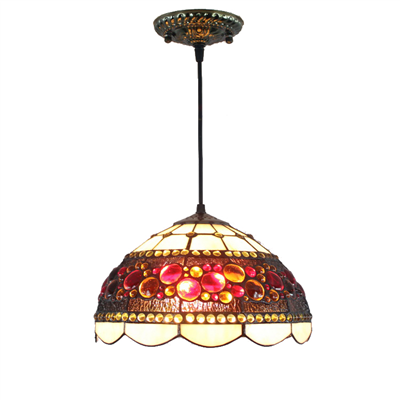 PL120016 12 inch Tiffany Style Pendant Lamp stained glass hanging lighting