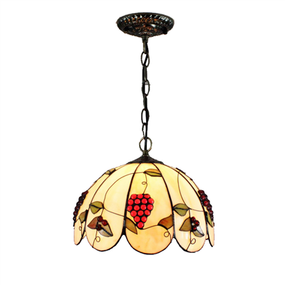 PL120031 12 inch Grape Tiffany Style Pendant Lamp stained glass hanging lighting