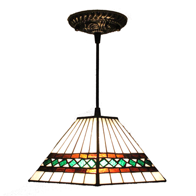 PL080003 8 inch Tiffany Style Pendant Lamp stained glass hanging lighting 