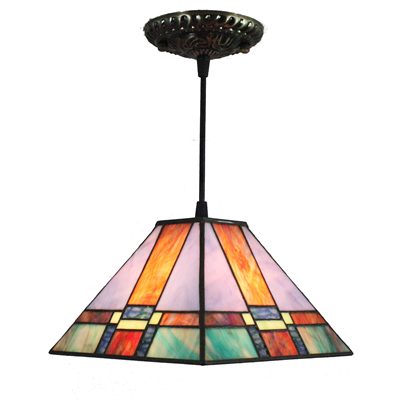 PL080004 8 inch Tiffany Style Pendant Lamp stained glass hanging lighting 
