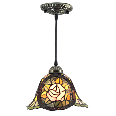 PL080013 8 inch Tiffany Style Pendant Lamp stained glass hanging lighting 