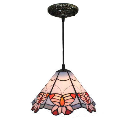 PL080015 8 inch Tiffany Style Pendant Lamp stained glass hanging lighting 15