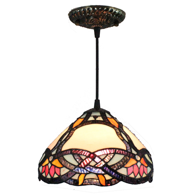 PL080017 8 inch Tiffany Style Pendant Lamp stained glass hanging lighting 