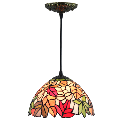 PL080018 8 inch Tiffany Style Pendant Lamp stained glass hanging lighting 