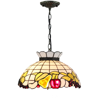 PL160001 16 inch Fruits Tiffany Style Pendant Lamp stained glass hanging lighting 