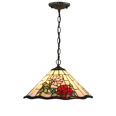 PL160005 16 inch Flower Tiffany Style Pendant Lamp stained glass hanging lighting 