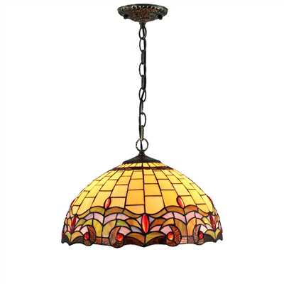 PL160012 16 inch classica Tiffany Style Pendant Lamp stained glass hanging lighting 