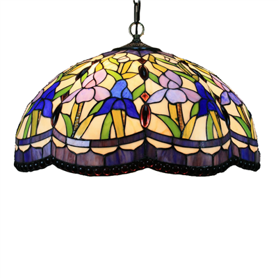 PL160029 16 inch classica Tiffany Style Pendant Lamp stained glass hanging lighting 