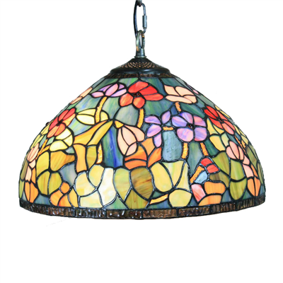 PL160030 16 inch classica Tiffany Style Pendant Lamp stained glass hanging lighting 
