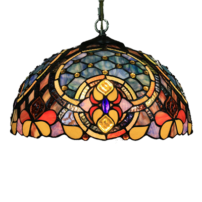 PL160032 16 inch classica Tiffany Style Pendant Lamp stained glass hanging lighting 