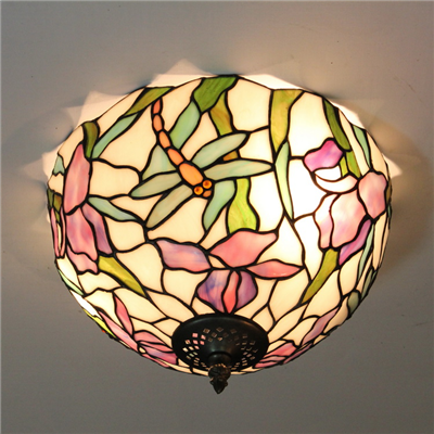 CE120008 12 inch Tiffany Style ceiling lamp Tiffany Bedroom Ceiling Light Flush Mount Ceiling Lighti