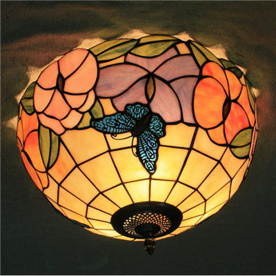 CE120009 12 inch Tiffany Style ceiling lamp Tiffany Bedroom Ceiling Light Flush Mount Ceiling Lighti