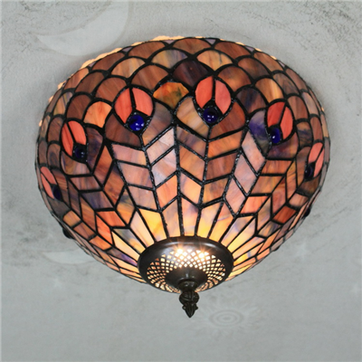 CE120011 12 inch Tiffany Style ceiling lamp Tiffany Bedroom Ceiling Light Flush Mount Ceiling Lighti