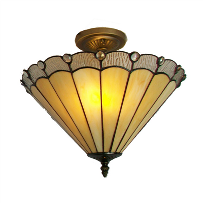CE160003 16 inch tiffany ceiling lamp Round Glass Flush Mount Ceiling Lighting