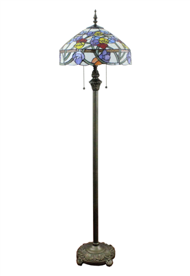 FL160011 16 inch Tiffany floor lamp stained glass floor lamp from China  
