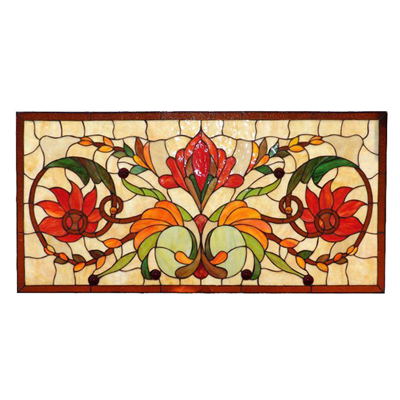 GP00035 Tiffany Style stained glass window panel 