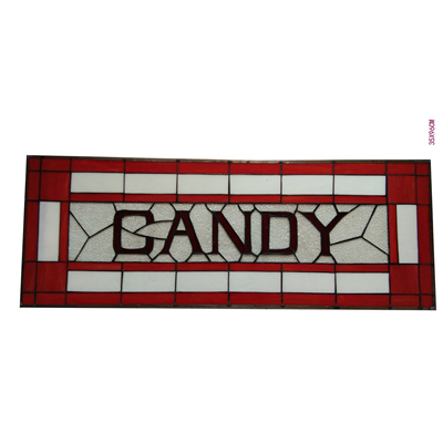 GP00037  Letter or Name Tiffany Style stained glass window panel
