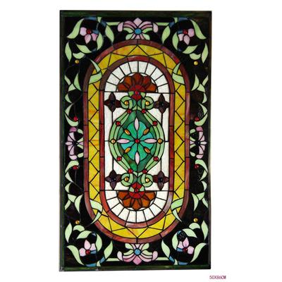 GP00040   Tiffany Style stained glass window panel Wall hanging ornaments 