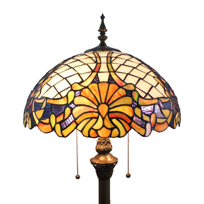 FL160024 16 inch Tiffany floor lamp stained glass floor lamp from China  