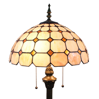 FL160029 16 inch Two lights Tiffany floor lamp stained glass floor lamp from China  