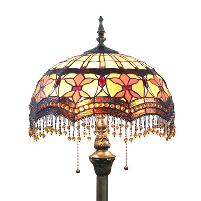 FL160032 16 inch Two lights Tiffany floor lamp stained glass floor lamp from China  