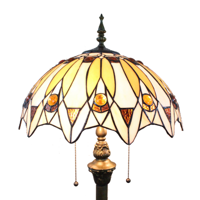 FL160033 16 inch Two lights Tiffany floor lamp stained glass floor lamp from China  