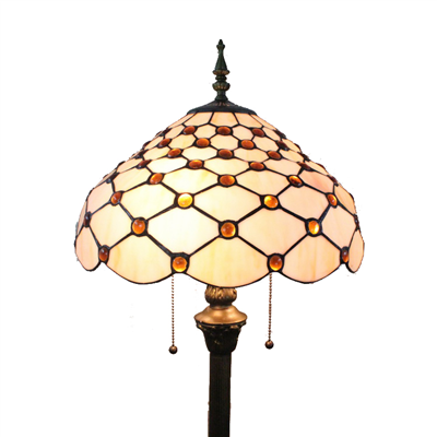 FL160034 16 inch Two lights Tiffany floor lamp stained glass floor lamp from China  
