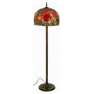 FL160045 16 inch Two lights Tiffany floor lamp stained glass floor lamp from China  