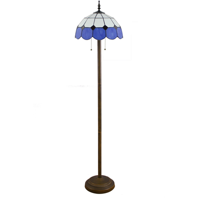 FL160048 16 inch Two lights Tiffany floor lamp stained glass floor lamp from China  