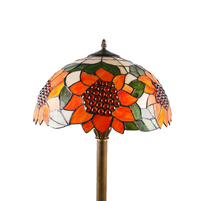 FL160050 16 inch Two lights sunny flower Tiffany floor lamp stained glass floor lamp from China  