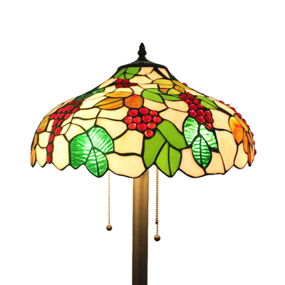 FL160067 16 inch Two lights Tiffany floor lamp stained glass floor lamp from China  