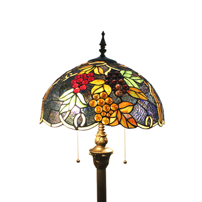 FL160069 16 inch Two lights Tiffany floor lamp stained glass floor lamp from China  