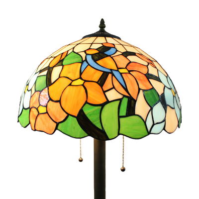 FL160070 16 inch Two lights Tiffany floor lamp stained glass floor lamp from China  