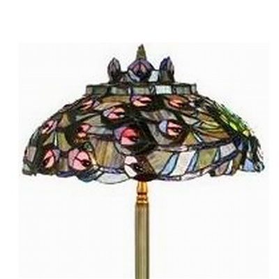 FL200114 20 inch Three lights Peacock feather Tiffany floor lamp stained glass floor lamp from China