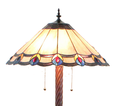 FL200110 20 inch Three lights Tiffany floor lamp stained glass floor lamp from China  