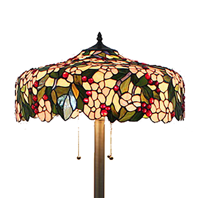 FL200100 20 inch Three lights Tiffany floor lamp stained glass floor lamp from China  