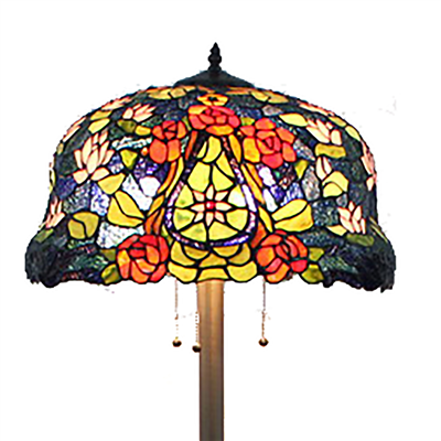 FL200097 20 inch Three lights Tiffany floor lamp stained glass floor lamp from China  
